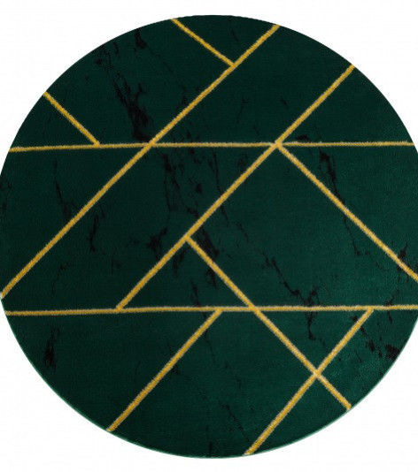 Kusový koberec Emerald geometric 1012 green and gold kruh