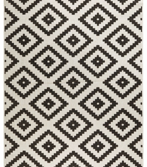 Kusový koberec Twin-Wendeteppiche 103129 schwarz creme
