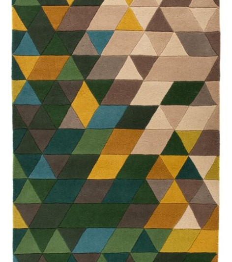 Ručně všívaný kusový koberec Illusion Prism Green/Multi