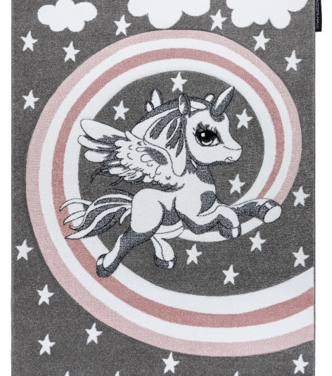 Dětský kusový koberec Petit Pony grey