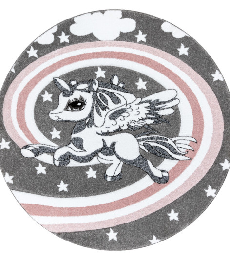 Dětský kusový koberec Petit Pony grey kruh