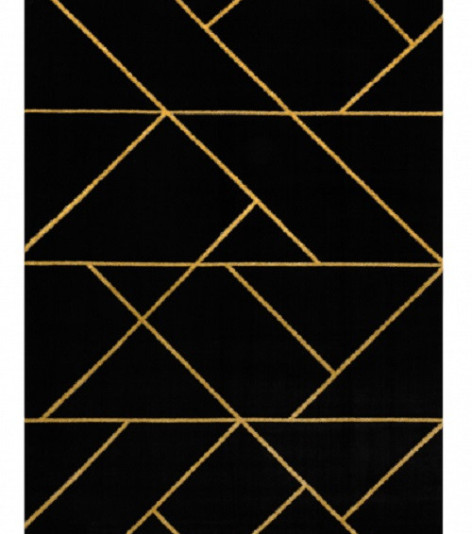 Kusový koberec Emerald geometric 1012 black and gold