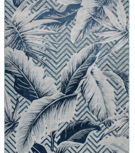 Kusový koberec Botanic 65242 Feathers aqua – na ven i na doma