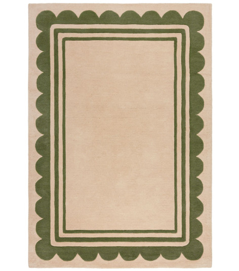 Ručně všívaný kusový koberec Lois Scallop Green